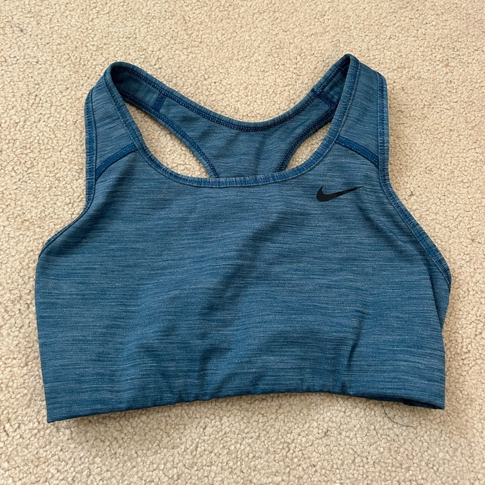 Blue Nike sports bra